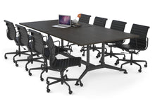 Boardroom Table Premium Indented Black Legs Blackjack [2400L x 1200W]