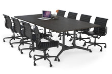  - Boardroom Table Premium Indented Black Legs Blackjack [2400L x 1200W] - 1