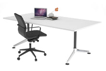  - Boardroom Table Premium Indented Chrome Legs Blackjack [1800L x 800W] - 1