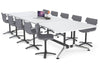 Boardroom Table Premium Indented Chrome Legs Blackjack [3600L x 1200W] - Thumbnail 1 
