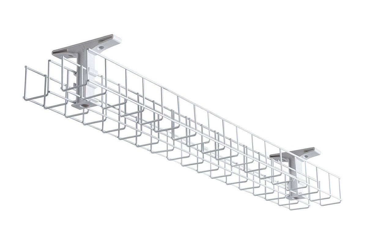 Cable Management Basket Back to Back Metal Tray Jasonl 1750 white 