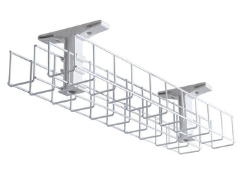Cable Management Basket Back to Back Metal Tray Jasonl 950 white 