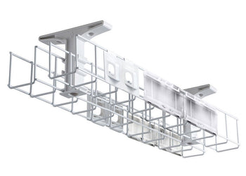 DPG Cable Management Basket Back to Back Metal+Tray Including 2 Power Plate 4 Data Bezels DPG 950 white 