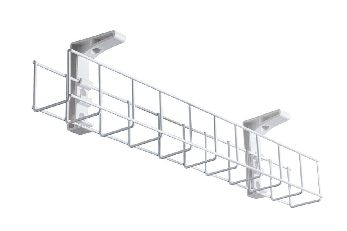 Cable Management Basket Single Metal Tray Jasonl 950 white 