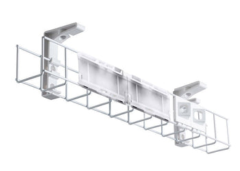 DPG Cable Management Basket Single Metal+Tray Including Power Plate 2 Data Bezels DPG 950 white 