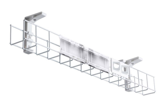 DPG Cable Management Basket Single Metal+Tray Including Power Plate 2 Data Bezels DPG 1250 white 