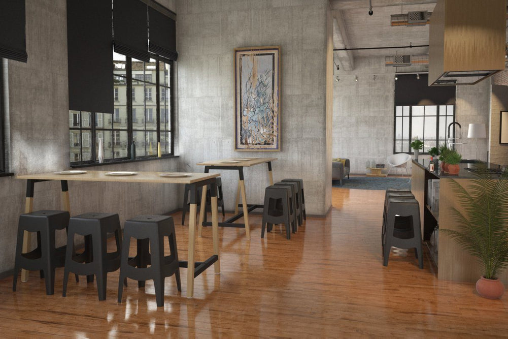 Claudio Counter and Kitchen Stool - 680mm Seat Height-Black  