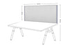 Clearance Desk Mounted Privacy Screen with Clamp Bracket - Silver Frame - Thumbnail 5 
