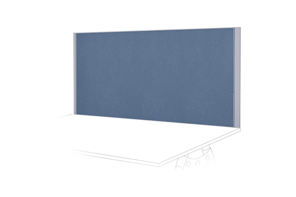 Clearance Desk Mounted Privacy Screen with Clamp Bracket - Silver Frame-500Hx1800W city  