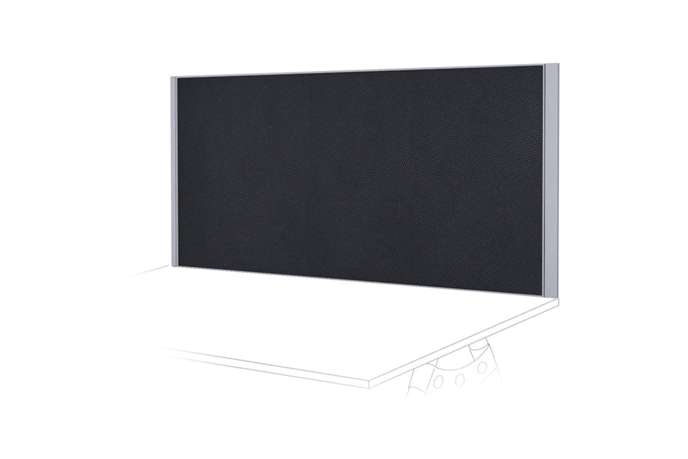 Clearance Desk Mounted Privacy Screen with Clamp Bracket - Silver Frame-500Hx1800W city  