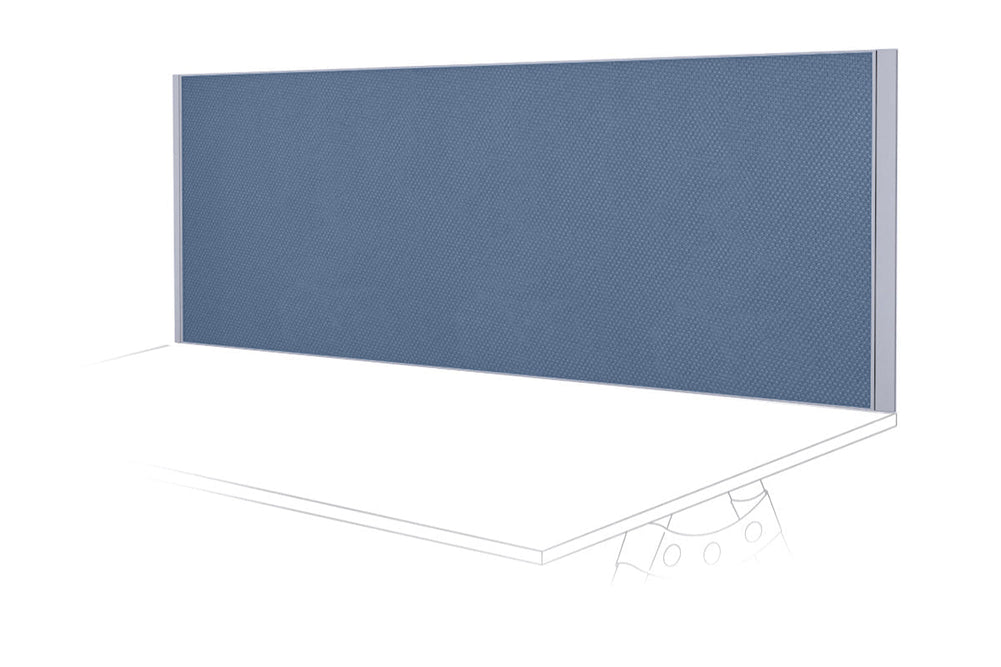 Clearance Desk Mounted Privacy Screen with Clamp Bracket - Silver Frame-500Hx1800W city  