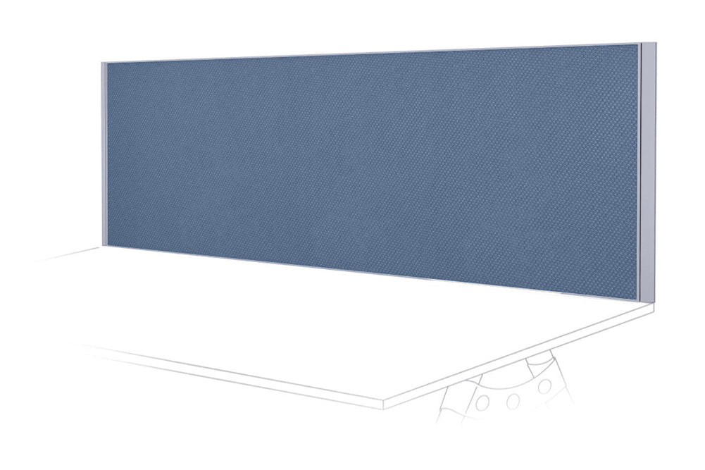 Clearance Desk Mounted Privacy Screen with Clamp Bracket - Silver Frame-500Hx1800W city  