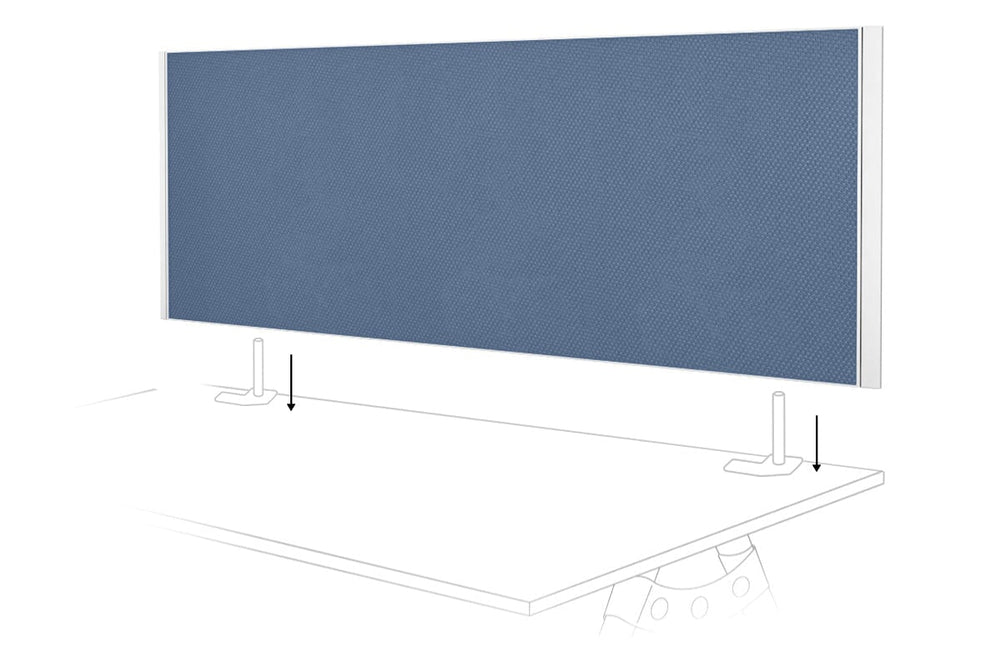 Clearance Desk Mounted Privacy Screen with Clamp Bracket - White Frame-500Hx1800W ocean  