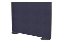  - Clearance Freestanding Office Partition Screen Fabric with Domed Feet - Black Frame 1200Hx1200W Ash - 1