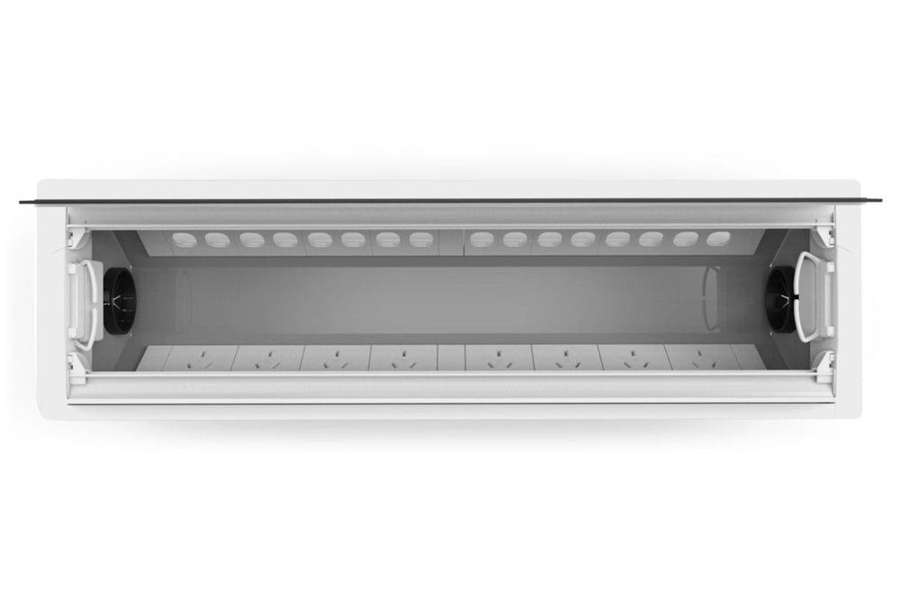 CMS Accede Dual Lid - In Desk Power [White]-8 power/16 data none 