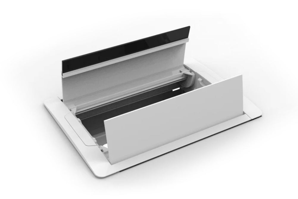 CMS Accede Dual Lid - In Desk Power [White]-8 power/16 data 3000mm 