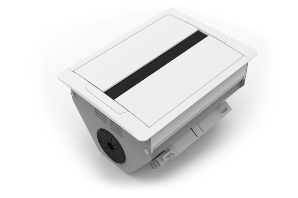 CMS Accede Dual Lid - In Desk Power [White]-8 power/16 data 3000mm 