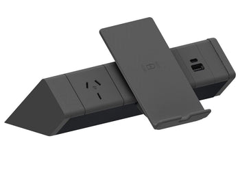 CMS Athena Rail 2 - Above Desk Heli Charger [Black] CMS helistand/1 power/2 usb-c/a none none