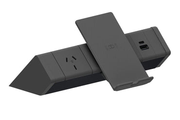 CMS Athena Rail 2 - Above Desk Heli Charger [Black] CMS helistand/1 power/2 usb-c/a none none