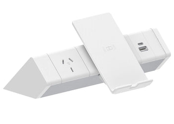 CMS Athena Rail 2 - Above Desk Heli Charger [White] CMS helistand/1 power/2 usb-c/a none none