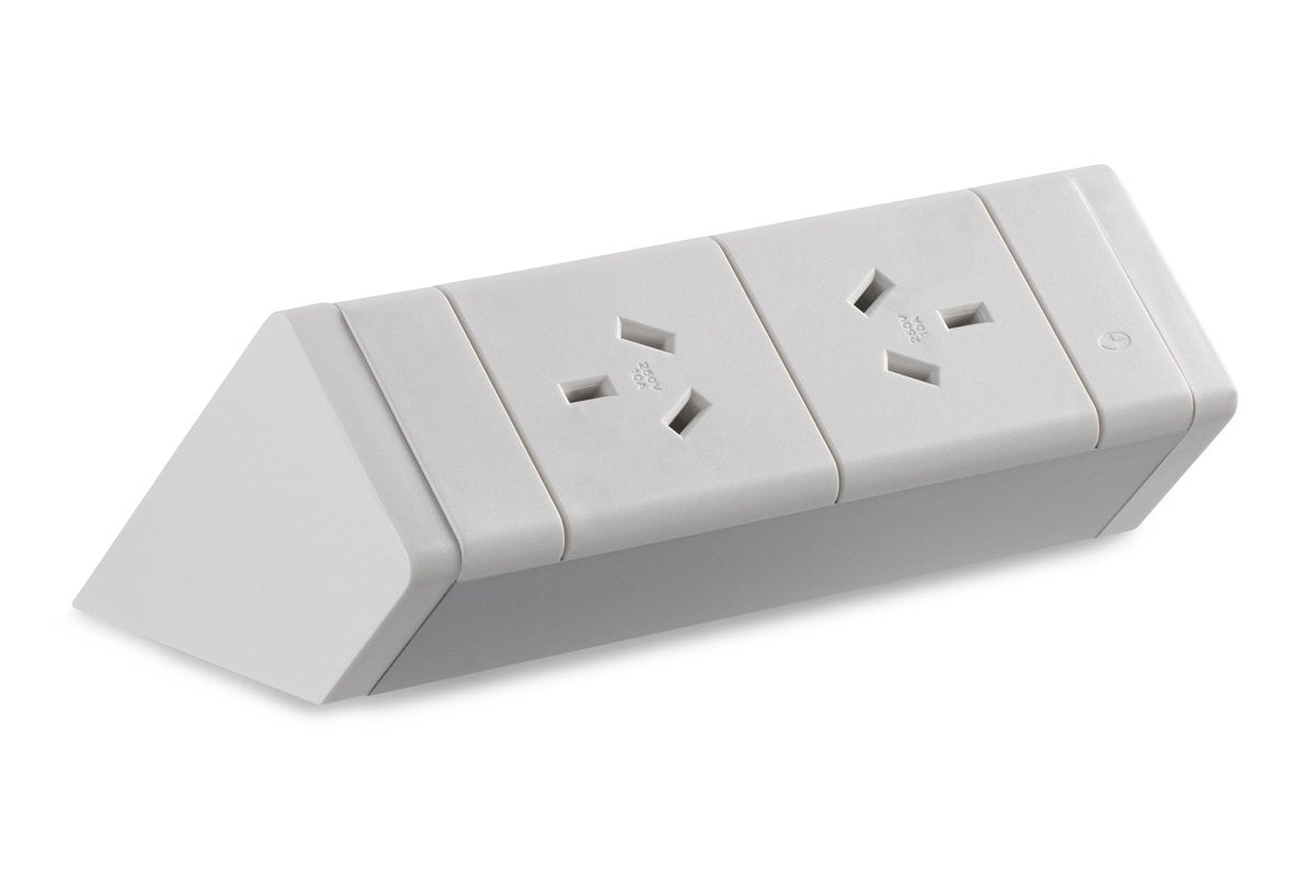 CMS Athena Rail 2 White - Above Desk Power [2 Power] CMS 2 power none none