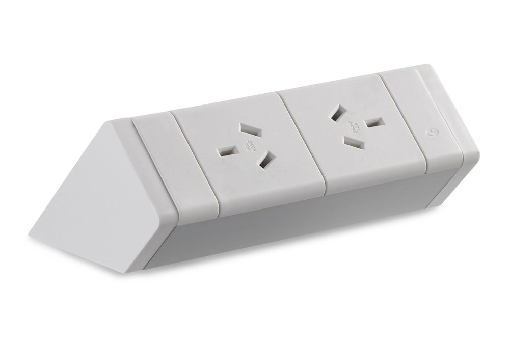 CMS Athena Rail 2 White - Above Desk Power [2 Power]-2 power none none