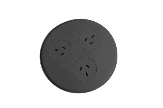 CMS Blinky In Desk Module with 10A 3-Pin Plug [Black] CMS 3 Power 
