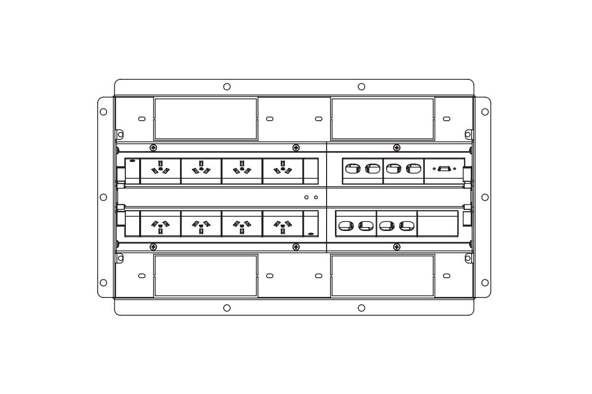 CMS Executive Box - In Desk Power [4 Power] CMS 