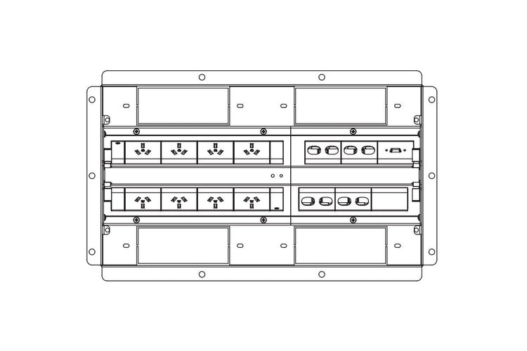 CMS Executive Box - In Desk Power [4 Power] CMS 