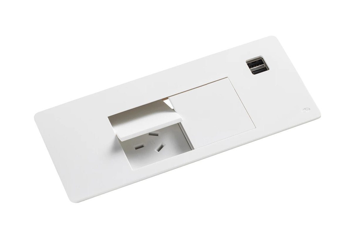 CMS Flip Flush Mount Box [White] CMS 2 Power/2 USB-A/A none 
