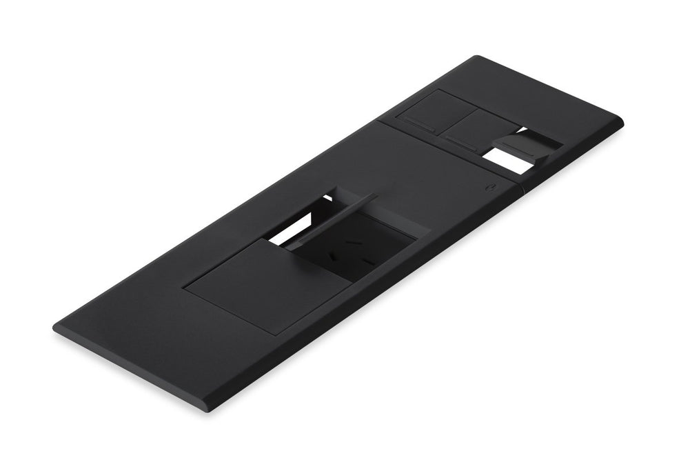 CMS Flip Surface Mount Box - Black [2 Power]-2 power/3 data none 