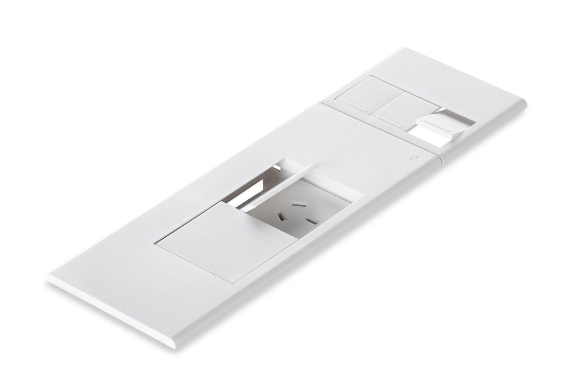 CMS Flip Surface Mount Box - White [2 Power] CMS 2 power/3 data none 