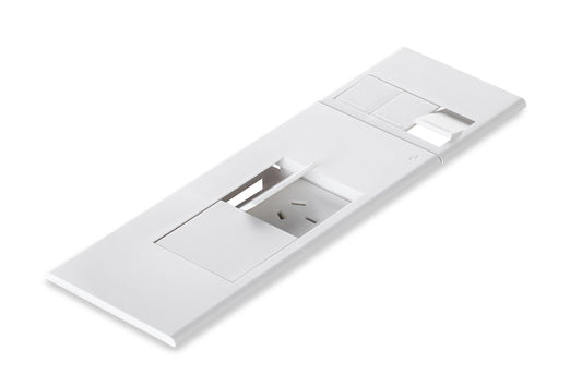 CMS Flip Surface Mount Box - White [2 Power] CMS 2 power/3 data none 