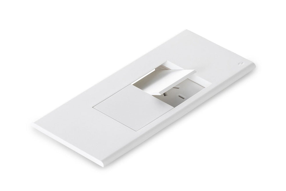 CMS Flip Surface Mount Box - White [2 Power]-2 power none 