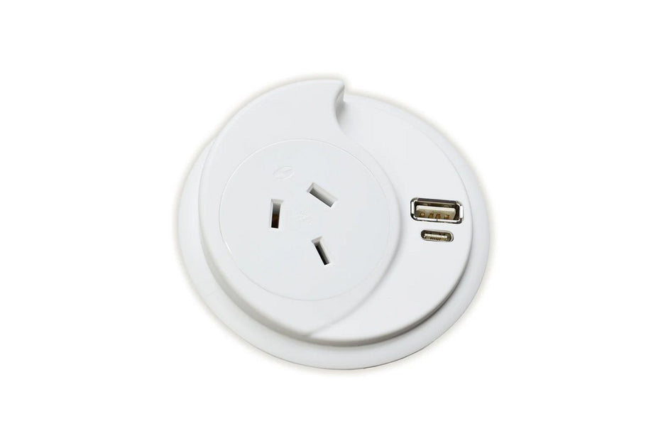 Environmental image of CMS KonexUS - In Desk Power [White]