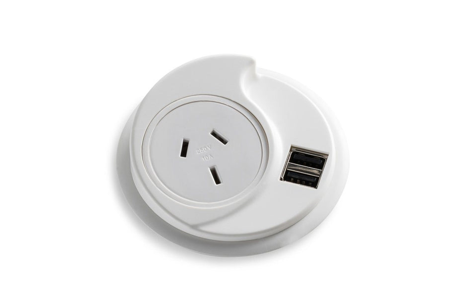 Environmental image of CMS KonexUS - In Desk Power [White]