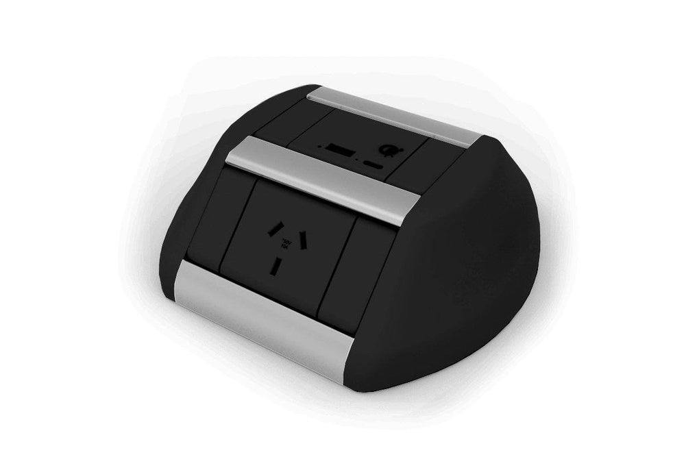 CMS Odyssey - Above Desk Power [2 Power]-black/silver  