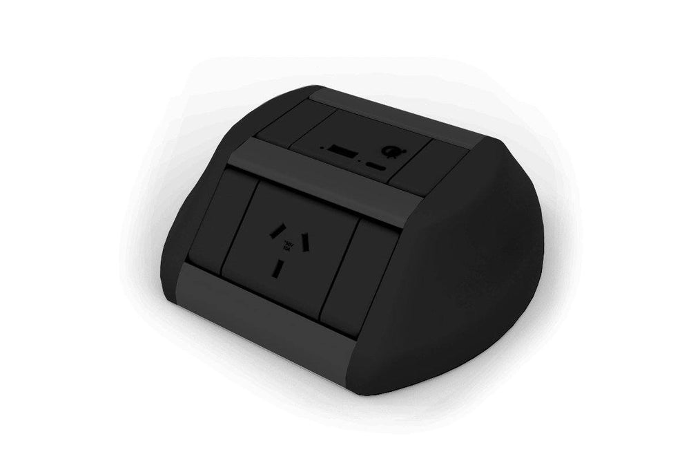 CMS Odyssey - Above Desk Power [2 Power]-black/black  