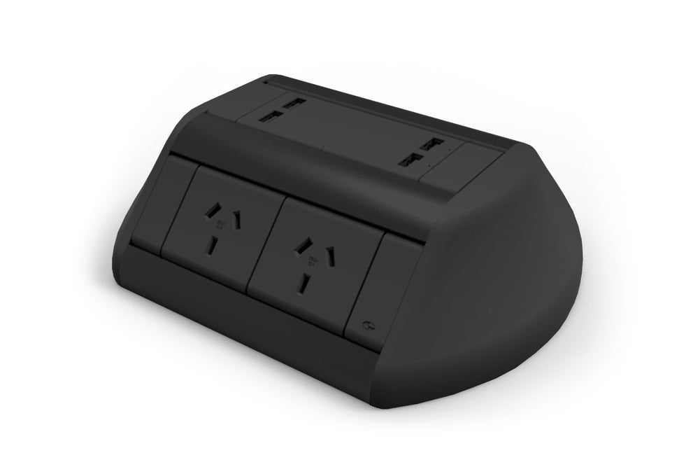 CMS Odyssey - Above Desk Power [4 Power]-black/black  