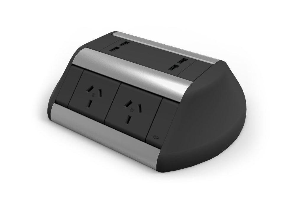 CMS Odyssey - Above Desk Power [4 Power]-black/silver  