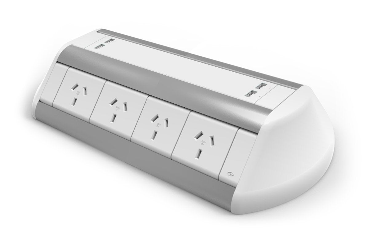 CMS Odyssey - Above Desk Power [8 Power]-white/silver  