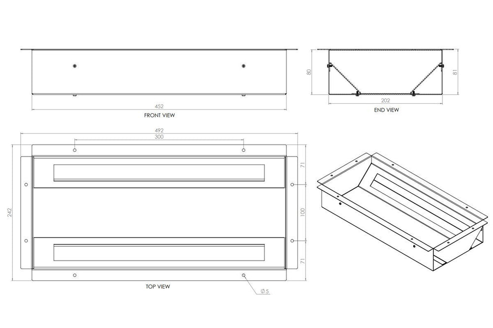 CMS Undercarriage Indesk Box-6 power/6 data 3000mm 