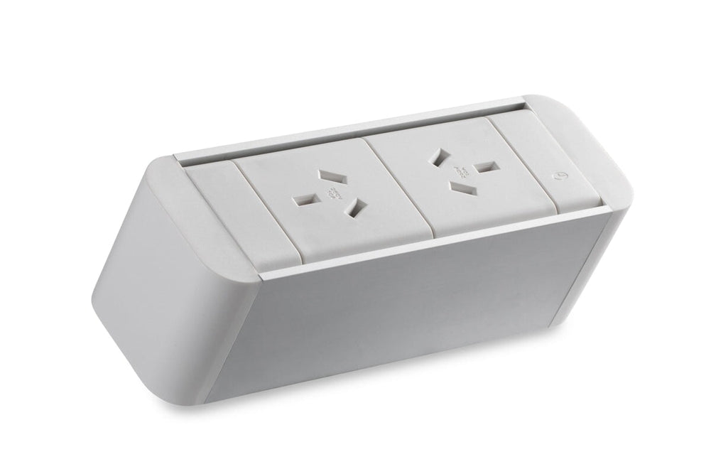 CMS Zeus II Rail - Above Desk Power [White]-2 power none none