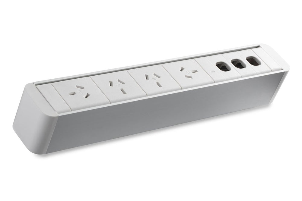 CMS Zeus Rail White - Above Desk Power [4 Power]-none none 