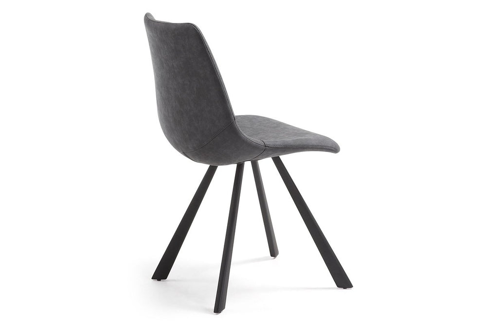 Como Amanda Modern Dining and Breakout Chair in Synthetic Leather-taupe  