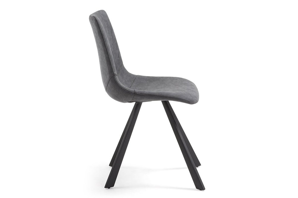 Como Amanda Modern Dining and Breakout Chair in Synthetic Leather-taupe  