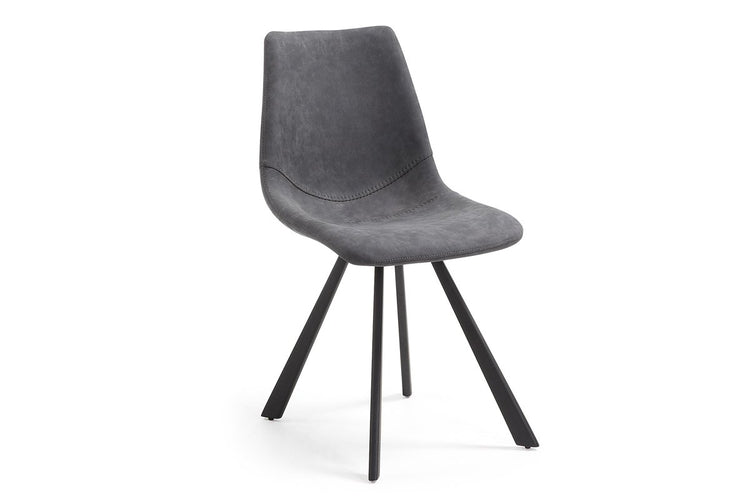 Como Amanda Modern Dining and Breakout Chair in Synthetic Leather Como black 