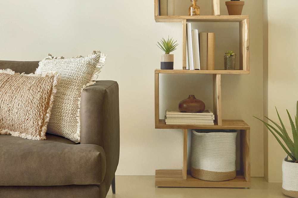 Como Ananda Teak Timber Bookshelf-light timber  