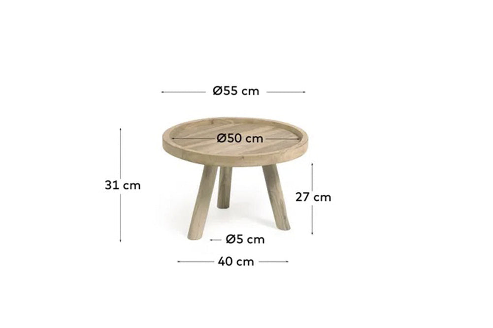 Como Genna Teak Coffee Table-Light timber  