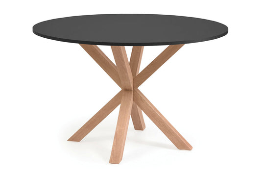 Como Mabel Table [750 mm] Como black top with wood finished leg 